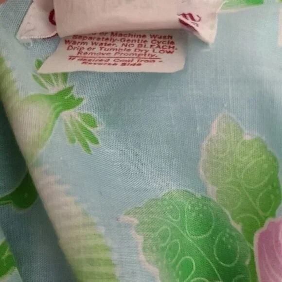 Vintage 70s Pastel Blue Hibiscus Long Sleeve Maxi Night Gown or Dress - Picture 7 of 12